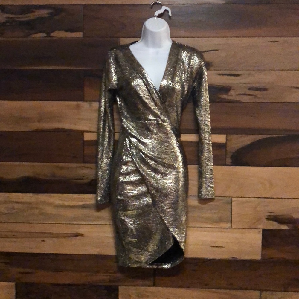 Metalic sexy mini dress